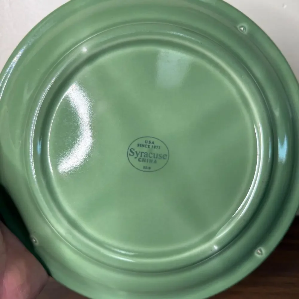 Vintage Syracuse Cantina Sage Green Plate